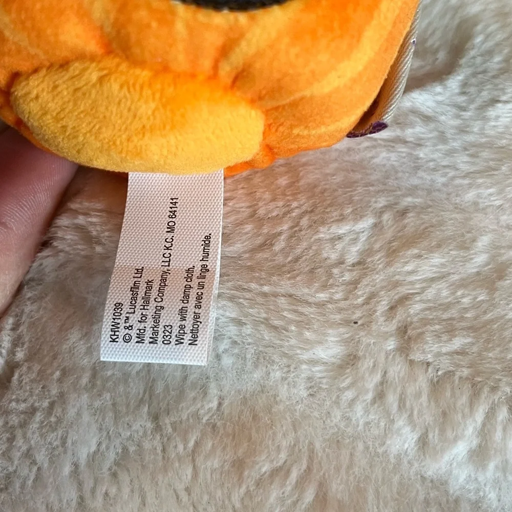 NWT Disney Hallmark Grogu Pumpkin Tiny Star Wars Fall Plush Toy Stuffed Animal
